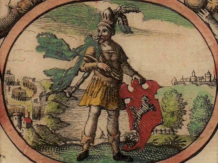 Hengist, from John Speed’s “Saxon Heptarchy” (1611). Public domain.