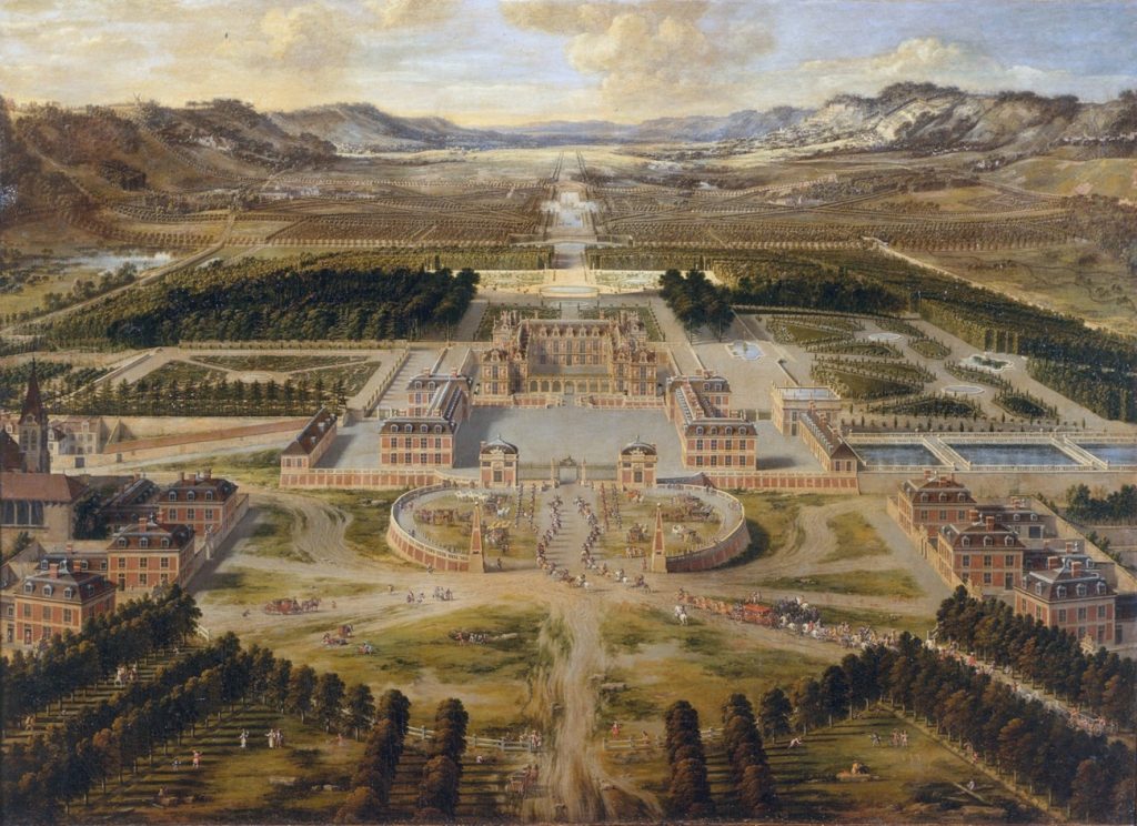 The castle around 1668. Oil painting by Pierre Patel, public domain