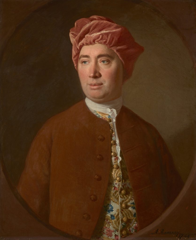 David Hume by Allan Ramsay, 1754. National Galleries of Scotland, public domain. — “Where men are the most sure and arrogant, they are commonly the most mistaken, and have there given reins to passion, without that proper deliberation and suspense, which can alone secure them from the grossest absurdities.”