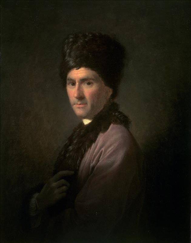 Rousseau in Armenian dress in England, portrait by the Scottish painter Allan Ramsay, 1766. Public domain, via Wikimedia Commons